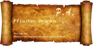 Pfiszter Aranka névjegykártya